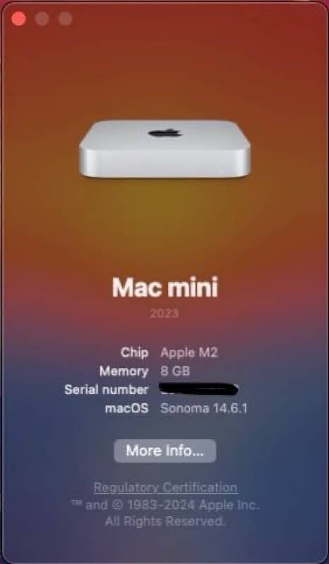 Apple Mac Mini M2 0