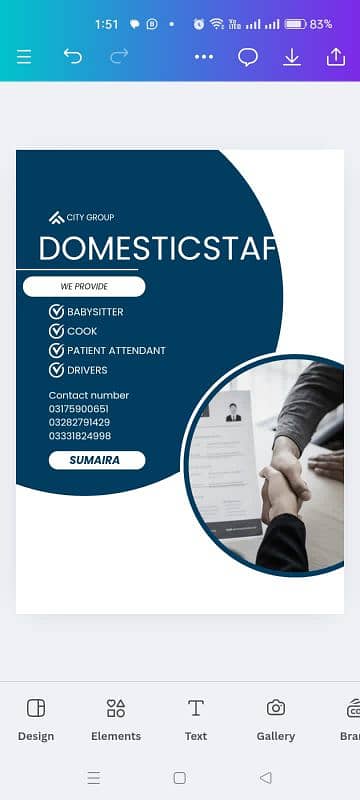 provide neat domestic staff 0