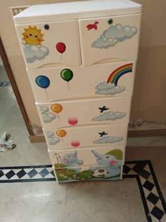 7 layer kids wardrobe 4 drawer 3 cupboard portion