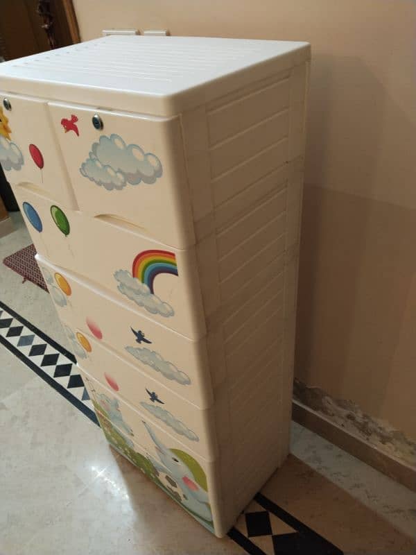 7 layer kids wardrobe 4 drawer 3 cupboard portion 1