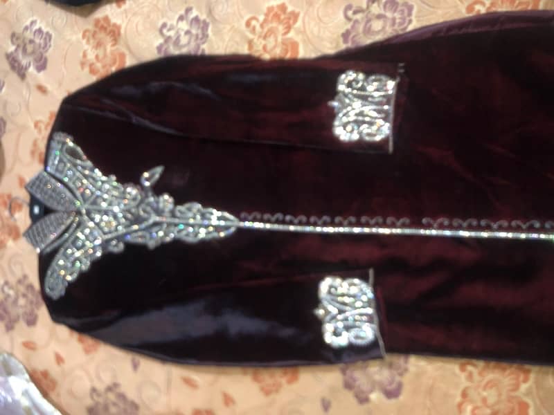 velvet sherwani 0