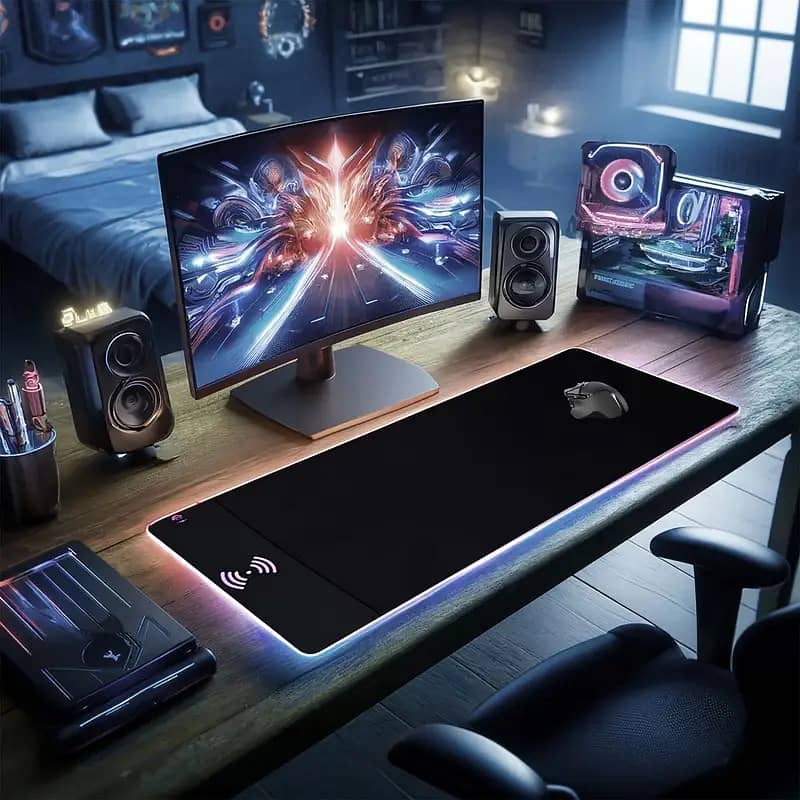 15W RGB Wireless Charging Gaming Mouse Pad 1