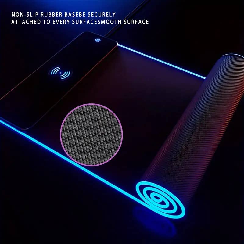 15W RGB Wireless Charging Gaming Mouse Pad 2