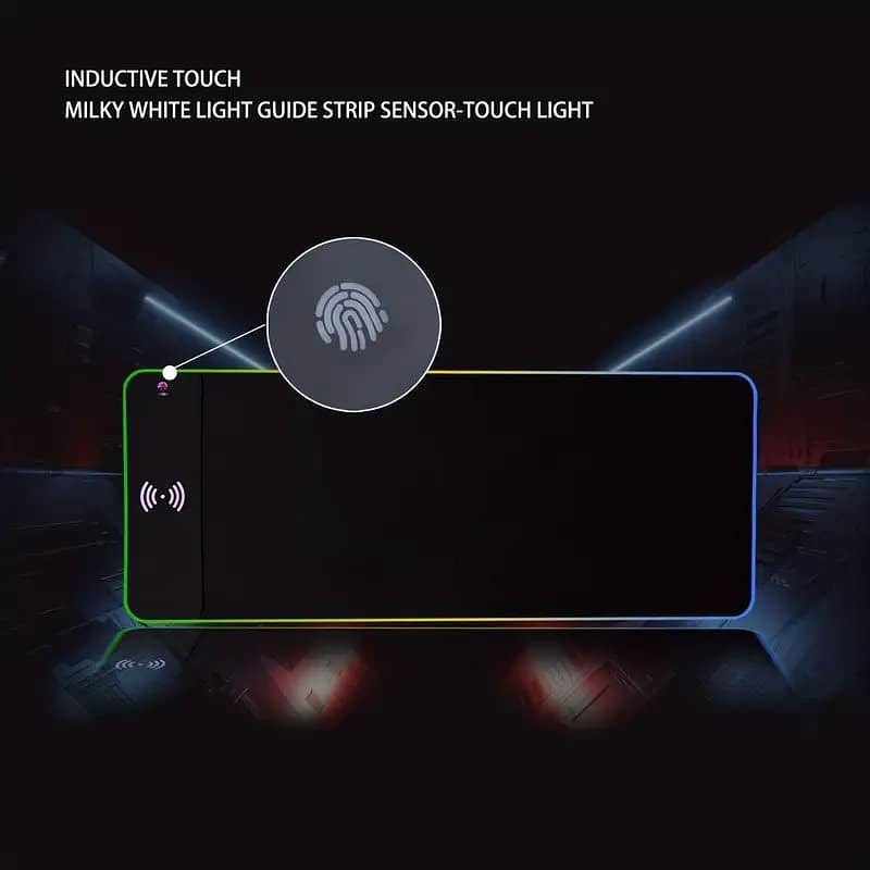 15W RGB Wireless Charging Gaming Mouse Pad 4