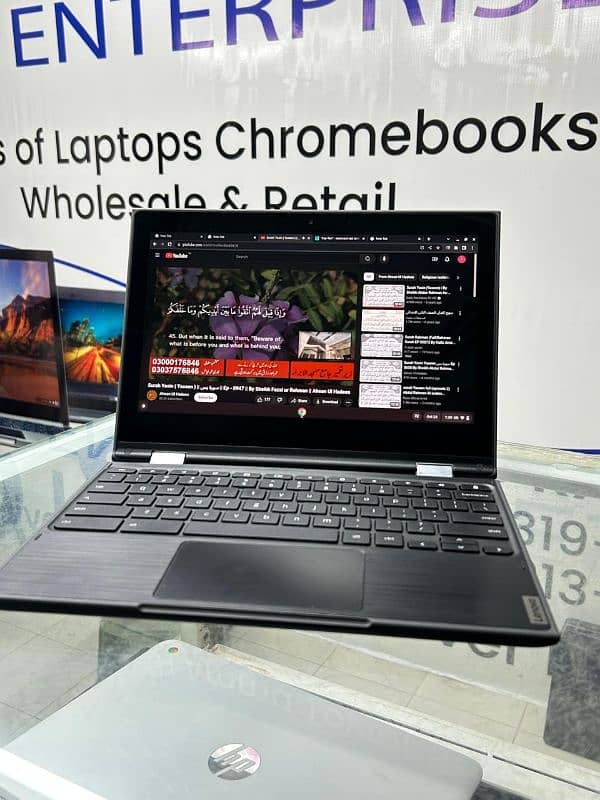 CHROMBOOKS LENOVO DELL HP ACER SAMSUNG 4/32 TOUCH 360 ROTATE WITH 7