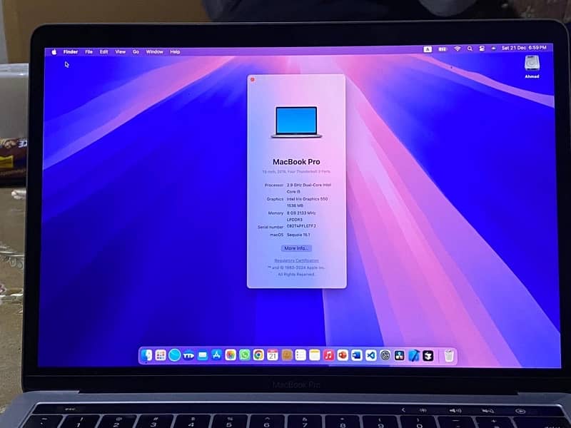 mac book pro 8 256 0