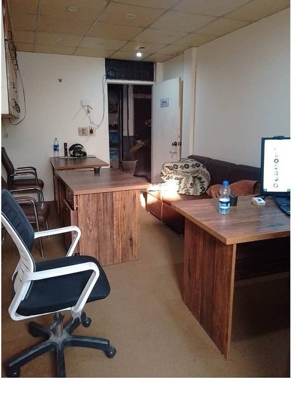 Fully Furnished Area 230 Square Feet Office Available For Rent Real Pictures in Main Boulevard Road Gulberg 3 Lahore 0