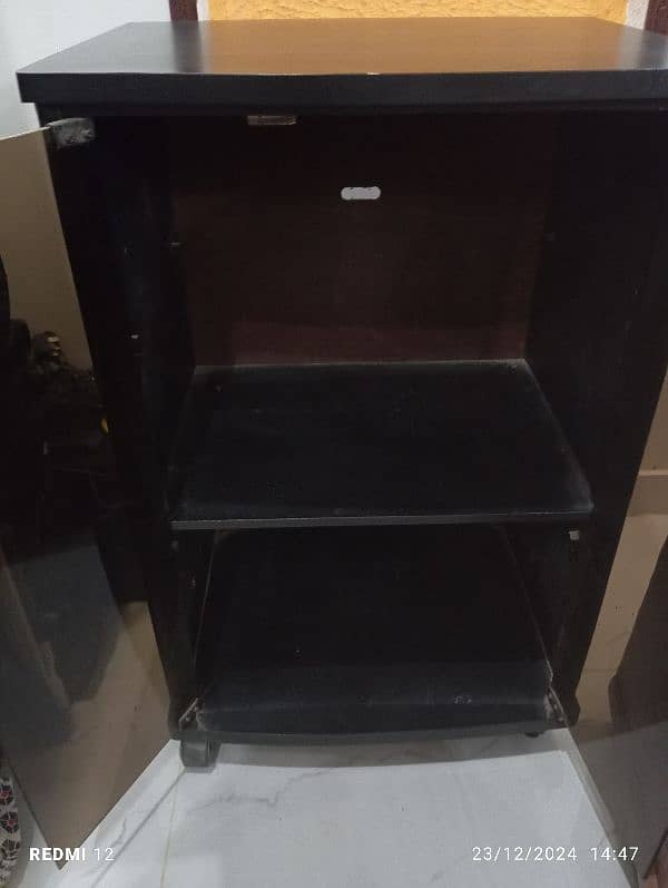 Black Wooden Trolley for Sale 2