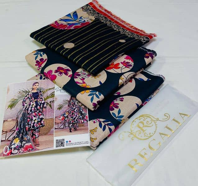 Fabric Khaddar 3pc printed collection 1