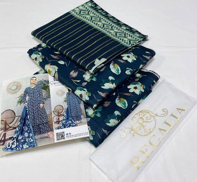 Fabric Khaddar 3pc printed collection 2