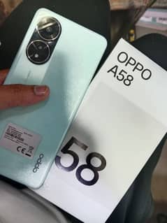 Oppo a58 8 GB ram 128 rom totel jenvan set