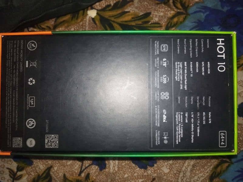 INFINIX HOT 10 10/10 CONDITION 4/64 2