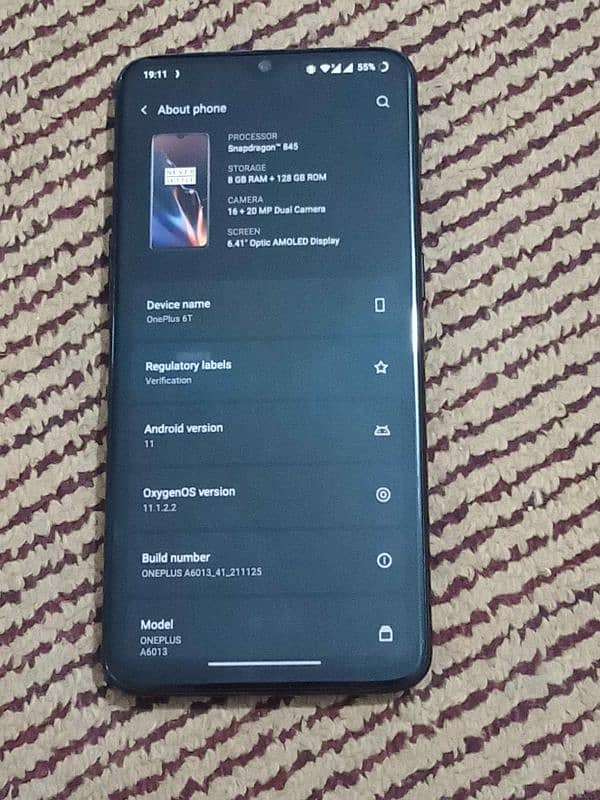 Oneplus 6t Dual Sim PTA 8/128 GB 3