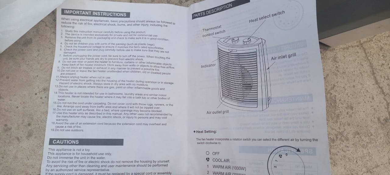 ELECTRONIC WSTPOINT HEATER1000TO2000 WATT 16