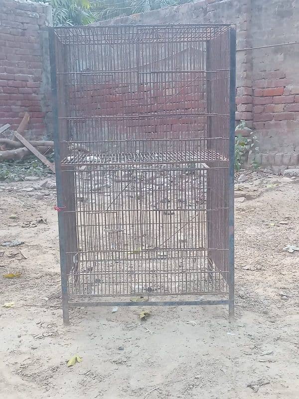 2 iron cages and 1 wooden cage 5