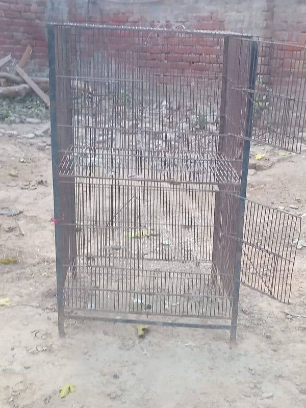 2 iron cages and 1 wooden cage 7