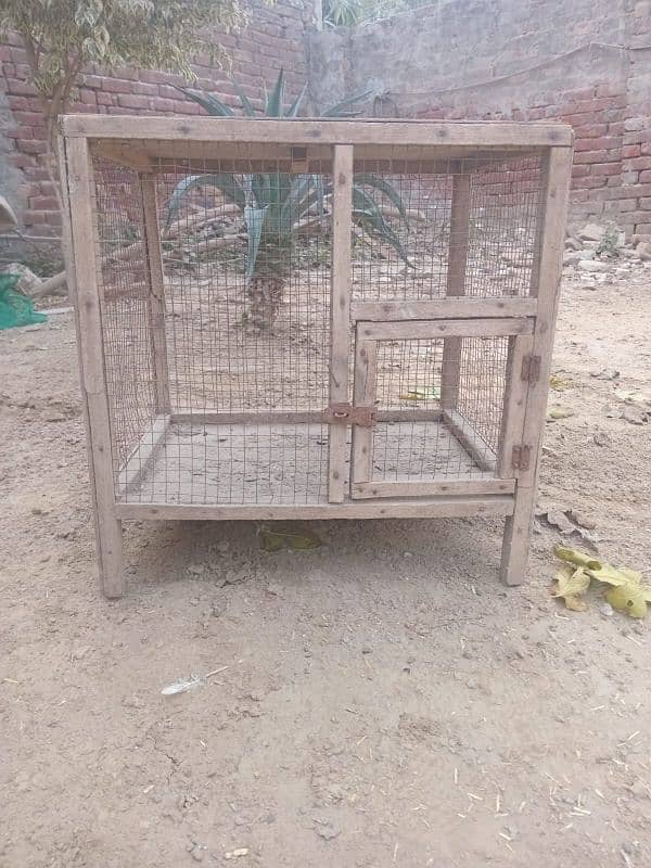 2 iron cages and 1 wooden cage 9