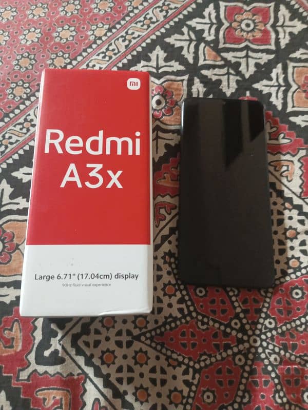 Redmi A 3 X  - 4/64 New Box Pack With Box original Charger 7