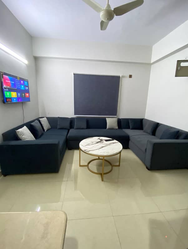 One bed luxury furnished apartment available for rent in gulberg greens islamabad. 5