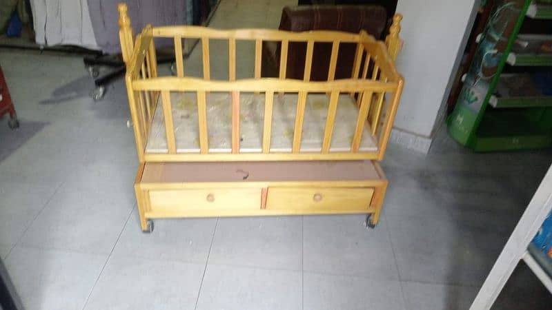 wooden cradle swing cot 1