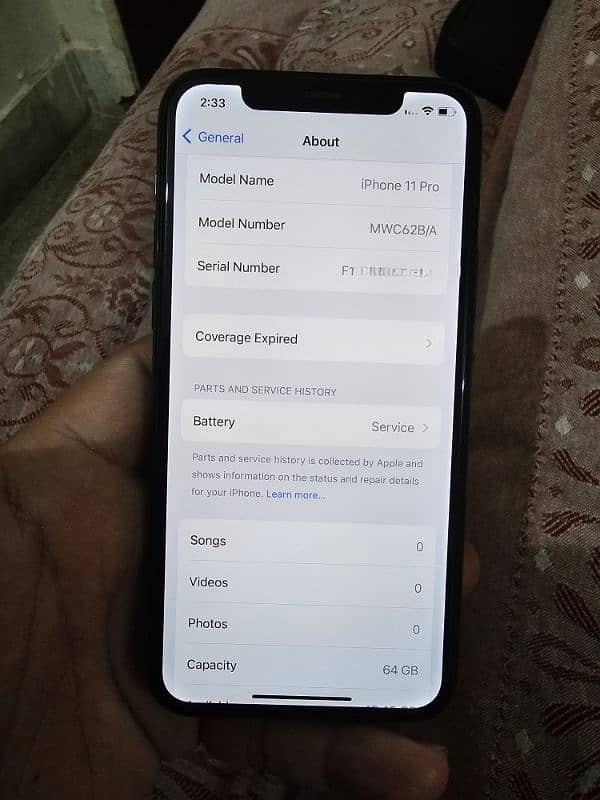 iphone 11 pro 64 Gb Black pta approved 6