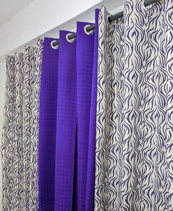 3 PCs velvet textured curtains 1