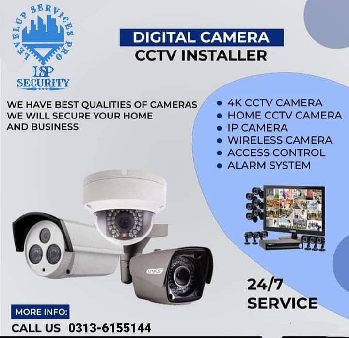 Rs:1500/= CCTV Camera Installation/access control/ intercom 11