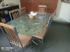 Dining table set with 6 chairs