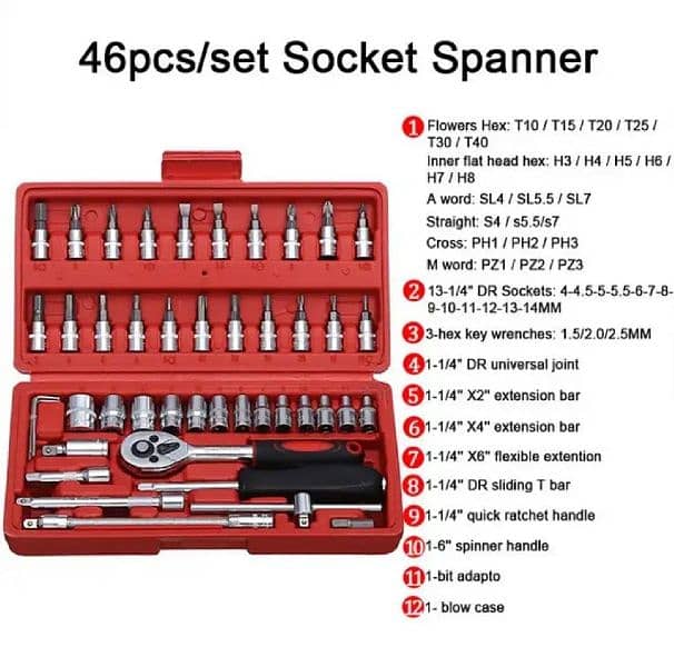 46 pieces tool kit for sale 3