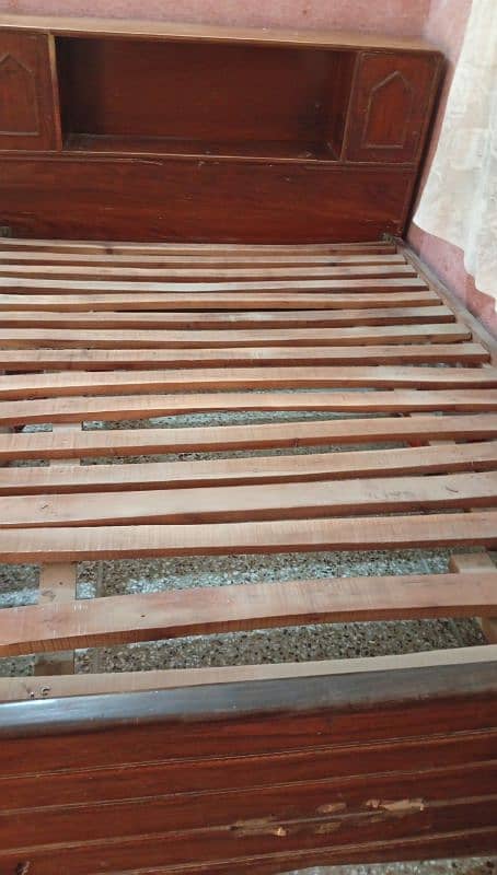 pure old original wooden bed in good condition 5