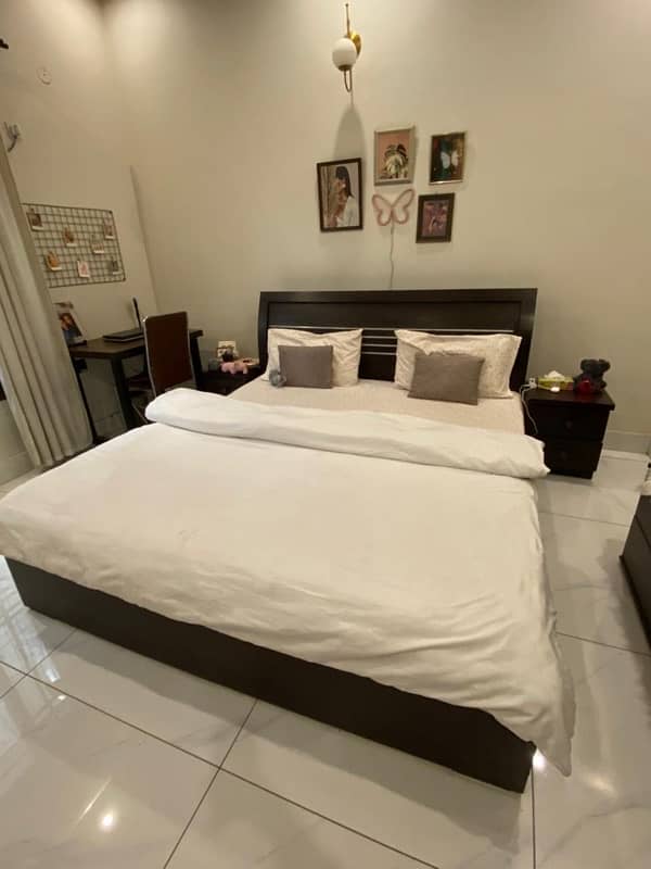 double bed with two side tables(without mattress ) 1