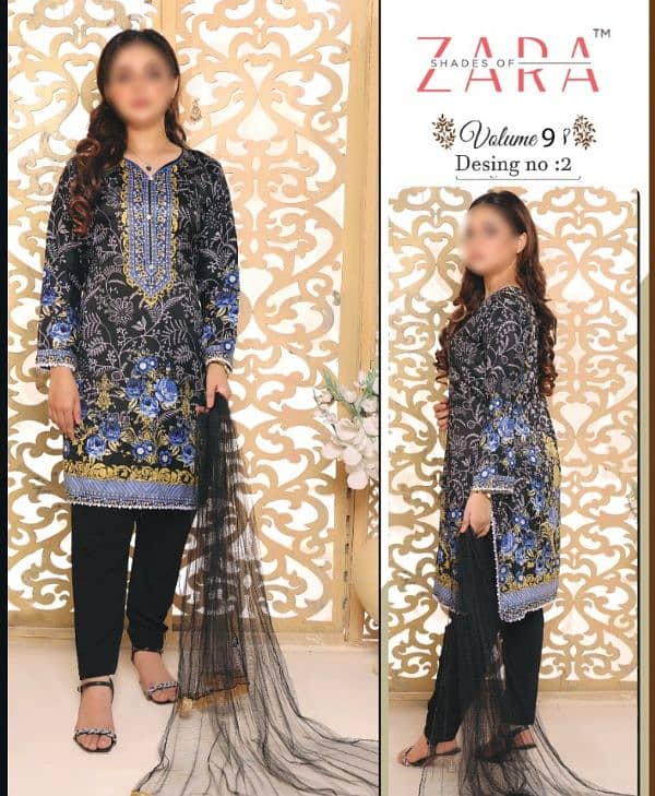 sale 50% discount 12 Lawn suits packet difrent design good fabric 1