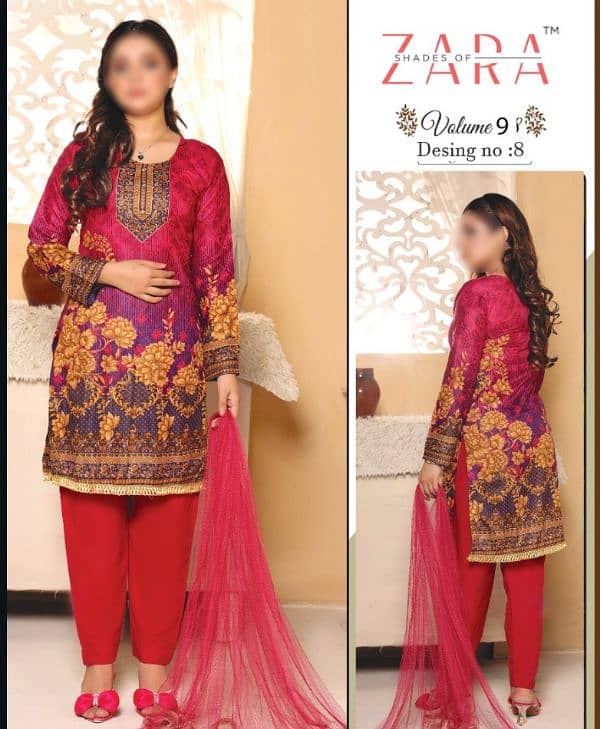 sale 50% discount 12 Lawn suits packet difrent design good fabric 2