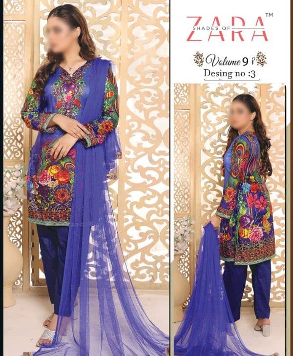 sale 50% discount 12 Lawn suits packet difrent design good fabric 5