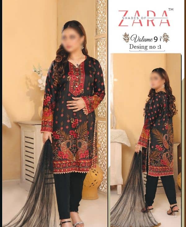 sale 50% discount 12 Lawn suits packet difrent design good fabric 6