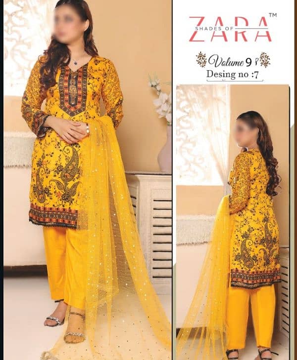 sale 50% discount 12 Lawn suits packet difrent design good fabric 8