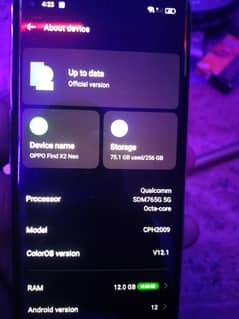 Oppo find X2 Neo 12+7 Ram