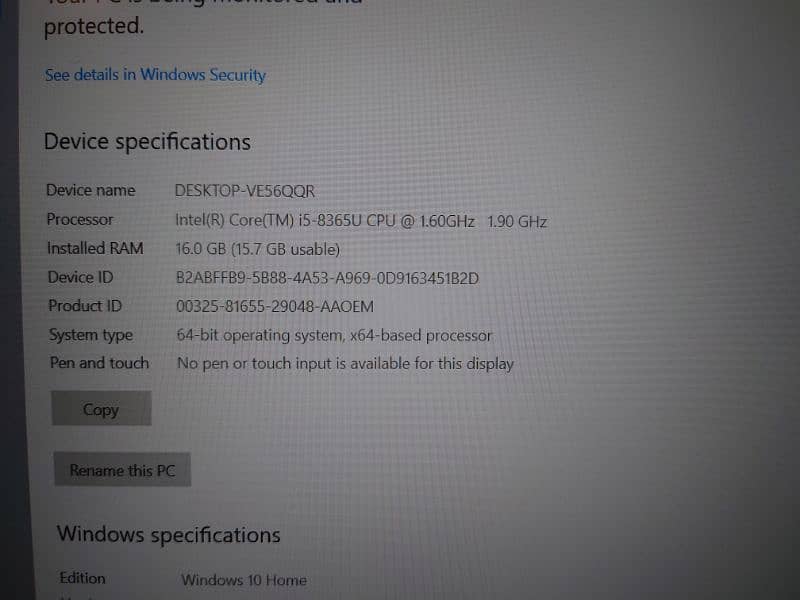 Lenovo Thinkpad T490 i5 8th Gen. 16Gb/256Gb. Type C . 10/10 . Urgent 11