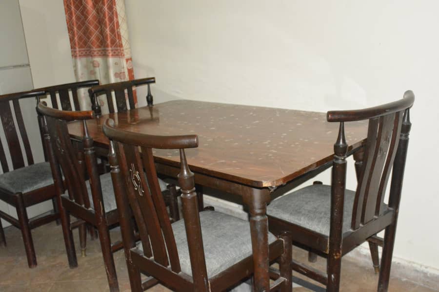 6 Chairs Used Dinning Table 0