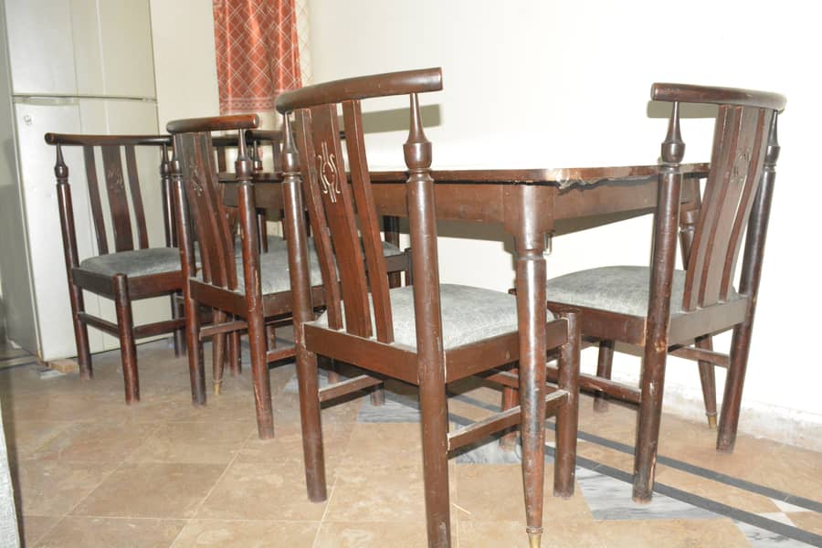 6 Chairs Used Dinning Table 1