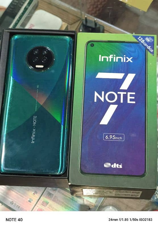 infinx note 7   6/128 complete box 1