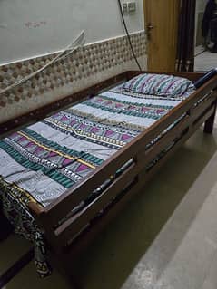 bed with spring mattress