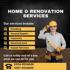 Home Officer Repair - Electrician -Geyser installation - Best Services