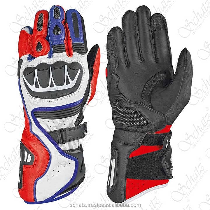 Best Quality Full Finger Leather Motorbike Gloves 1