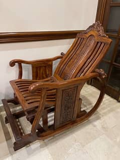 Wooden rocking chair