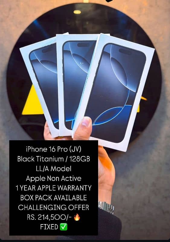 iPhone 16 pro JV box pack non active 0