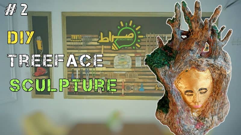 Handmade Treeface Sculpture- Decor Peice. 1