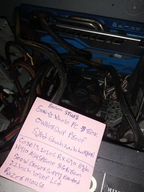 Gaming PC i3 10105 and Graphic card Rx590 8gb 1