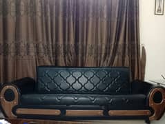 sofa bed with 3 section space inside for storage