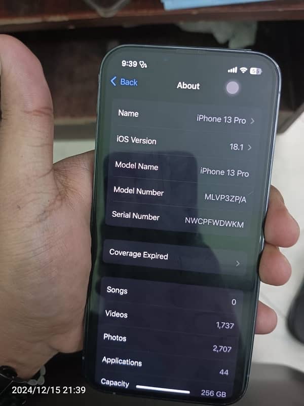 iPhone 13 pro 256Gb PTA Approved. 5